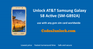 Read more about the article How To Unlock AT&T Samsung Galaxy S8 Active (SM-G892A)