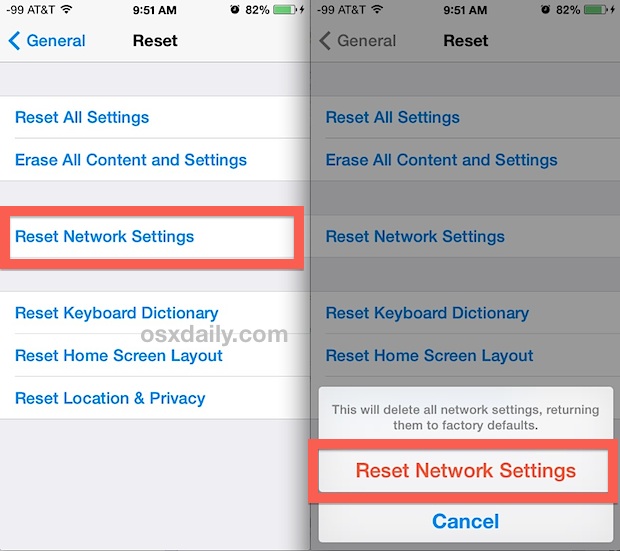 Reset Network Settings